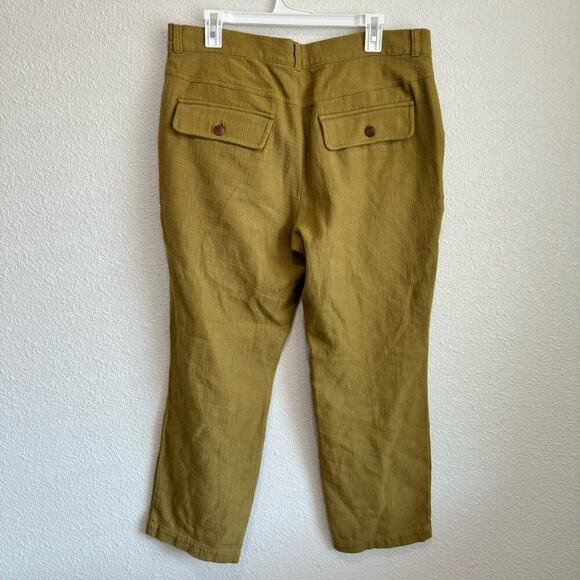 Far Afield Men's Size 3/34 Green Trouser 100% Cotton Italian Fabric Textured - Picture 9 of 10